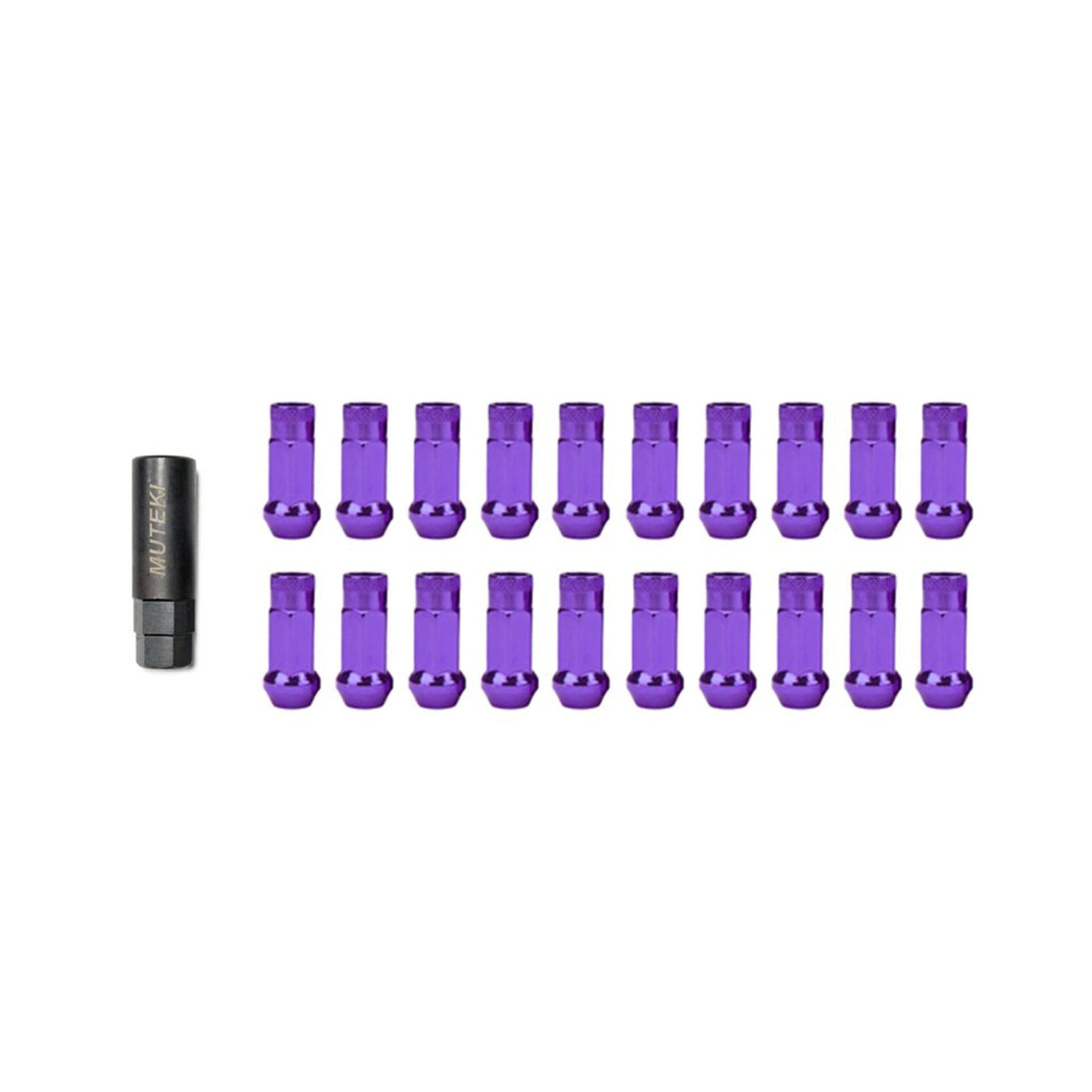 Wheel Mate Muteki SR48 Open End Lug Nuts - Purple 12x1.50 48mm for 2018+ Toyota Corolla Hatchback (whm32906L)