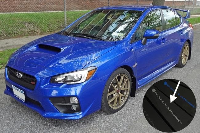 Guardabarros Rally Armor con logotipo plateado - Subaru WRX y STI 2015