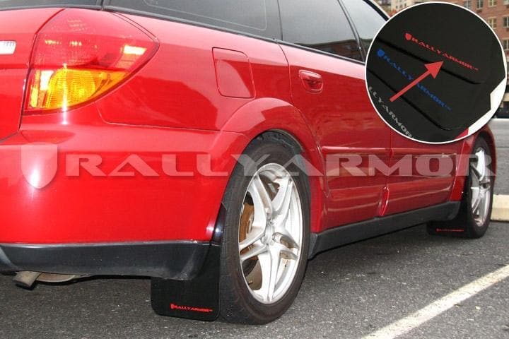 Rally Armor UR guardabarros con logotipo rojo - Legacy GT y Outback 05-09