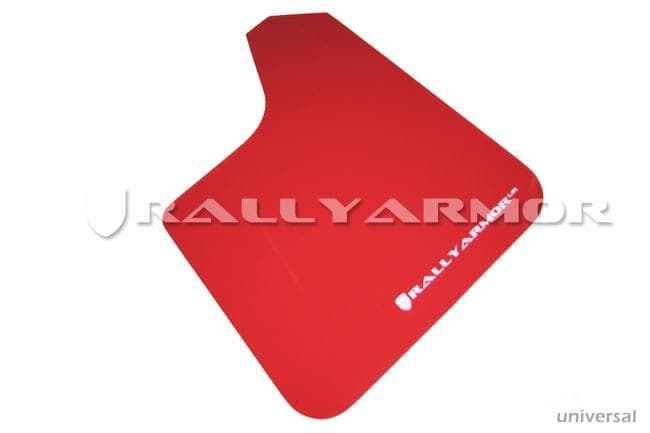 Rally Armor UR Guardabarros Rojo Logotipo Blanco - Universal