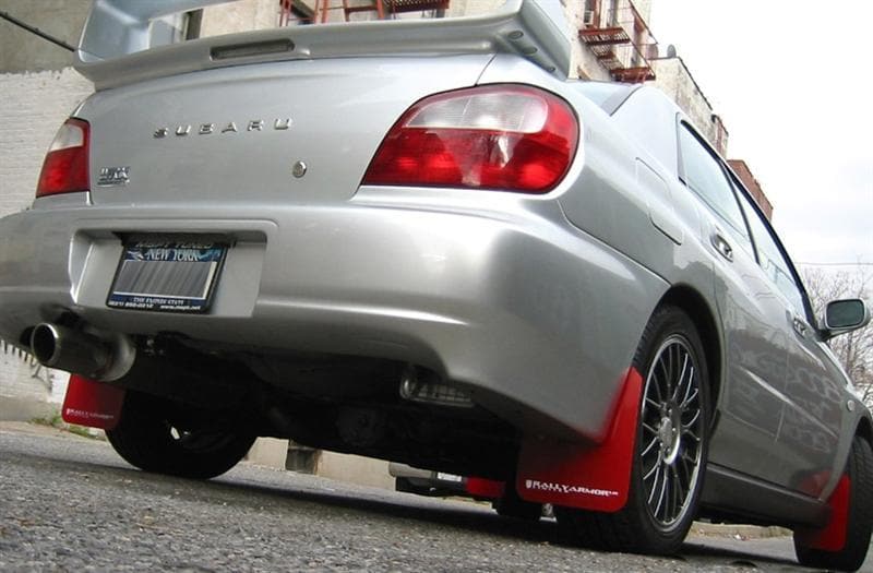 Rally Armor UR Red Rally Guardabarros Logotipo Blanco - Impreza RS/2.5i/WRX/STI 02-07