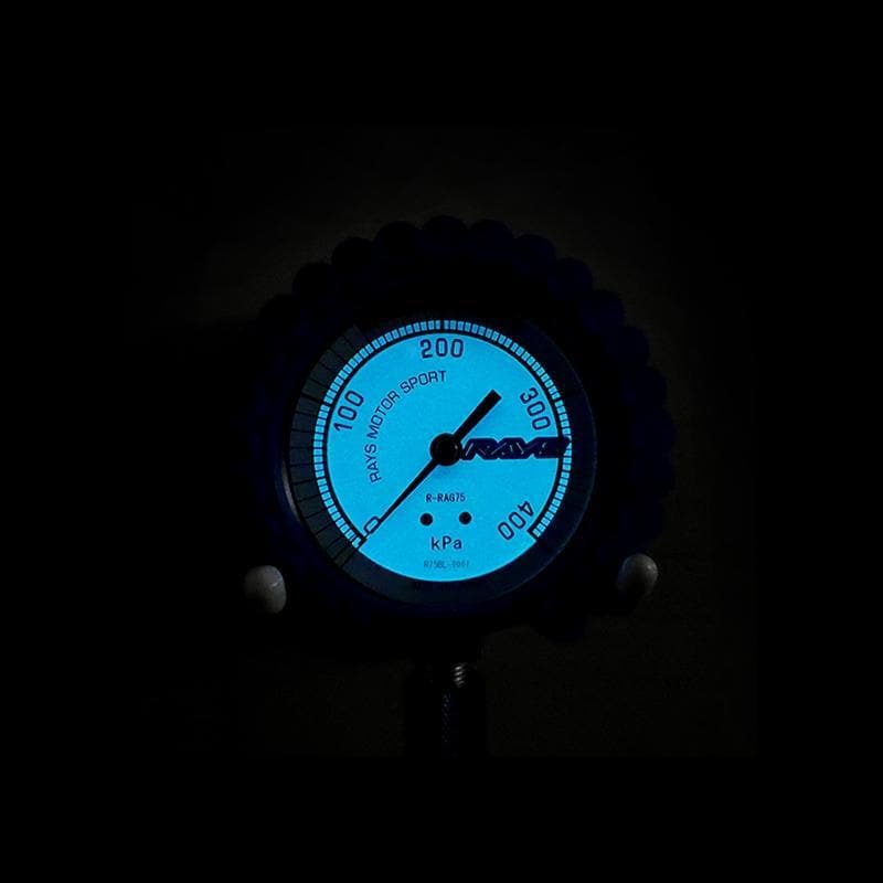 Rays Black Racing Tire Pressure Gauge in PSI