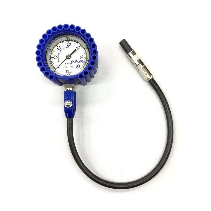 Rays Blue Racing Tire Pressure Gauge in PSI