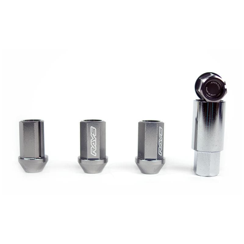 Rays Dura Nut L42 Gunmetallic Lug Nuts and Locks in M14x1.5