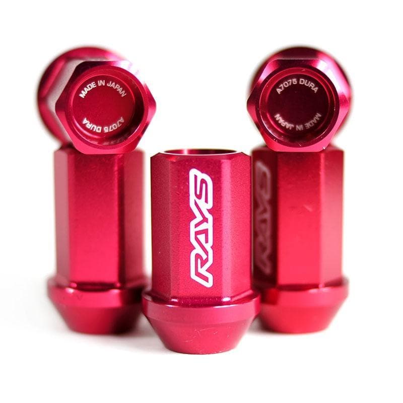 Rays Dura Nut L42 Red Lug Nuts & Locks - M14x1.5