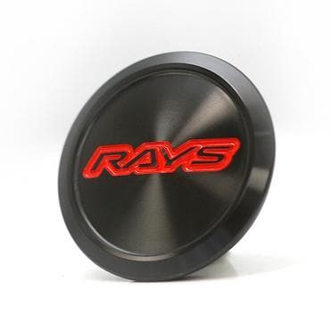 Tapas centrales Rays ZE40 y TE37 ULTRA - Negro con logotipo rojo