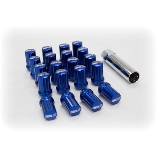 Lugnuts forjados SSR GT (diseño estriado de 20 piezas) - Azul - 12x1,25