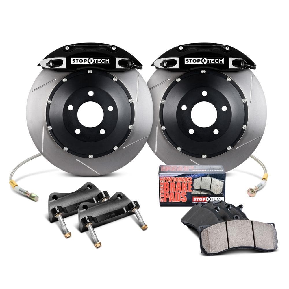 StopTech Big Brake Kit (Front Only - Black Calipers - Slotted Coated Rotors) - Honda CR-Z