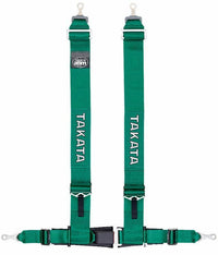 Takata Drift III "Bolt" 4 Point Racing Harness - Green