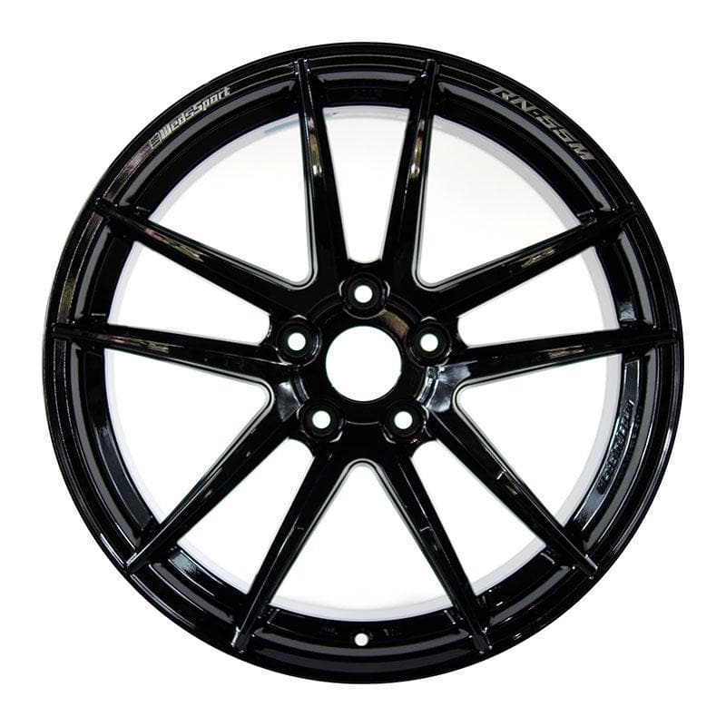 WedsSport RN-55M 18x9.5 +38 5x114.3 - Negro brillante (15+ WRX STI)