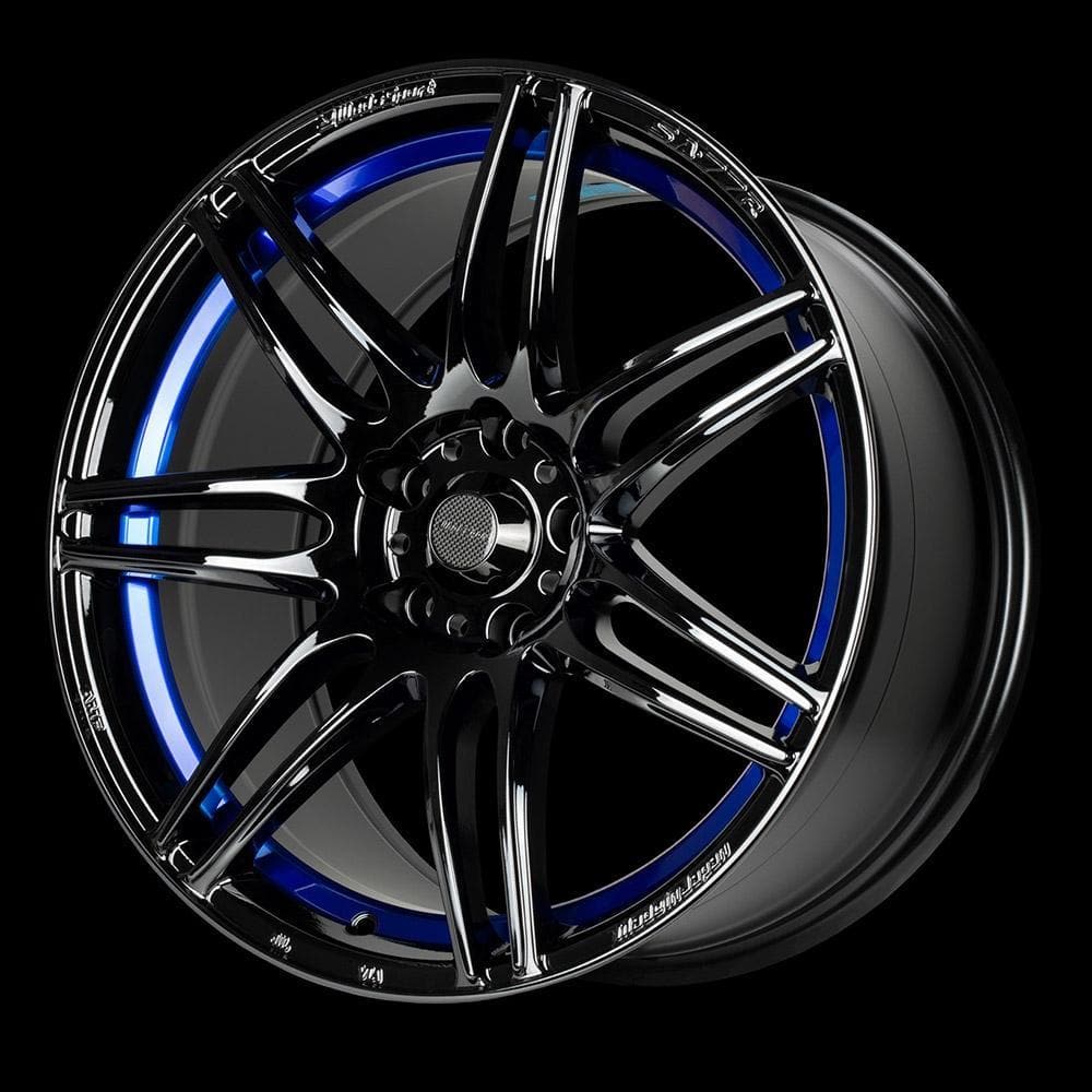 WedsSport SA77R 18x9.5 +38 5x114.3 Luz Azul Cromo II (15+ WRX STI)