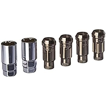 Wheel Mate Monster Locking Lug Nut Set of 4 - Black Chrome 14x1.50