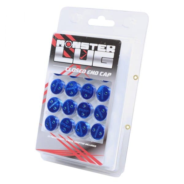 WHEEL MATE MONSTER LUG NUT CAPS - BLUE 14X1.50